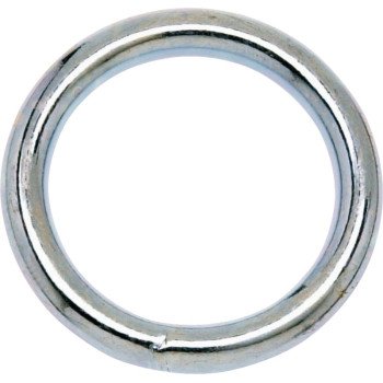 Campbell T7661152 Welded Ring, 200 lb Working Load, 2 in ID Dia Ring, #3 Chain, Steel, Nickel-Plated