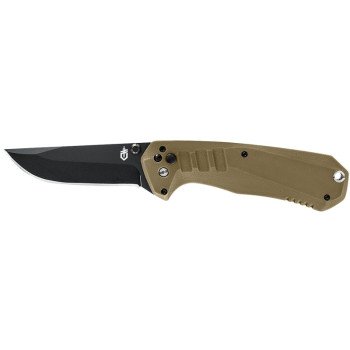 Gerber 31-003571 Haul Pocket Knife, 3.1 in L Blade, Stainless Steel Blade, Coyote Brown Handle