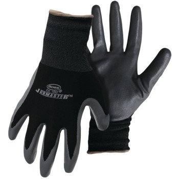 Boss Grip Series B31191-L Coated Gloves, L, Knit Wrist Cuff, Nitrile Coating, Nylon, Black