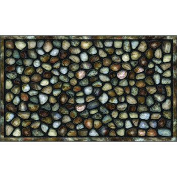 Apache Mills Masterpiece AP759-1029F Door Mat, 30 in L, 18 in W, River Rocks Pattern, Fiber Surface