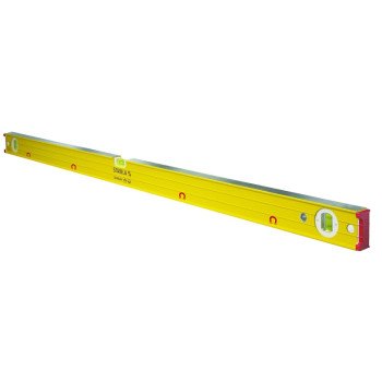 Stabila 38648 Box Beam Level, 48 in L, 3-Vial, Magnetic, Aluminum, Yellow