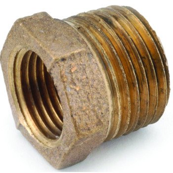 Anderson Metals 738110-0602 Reducing Pipe Bushing, 3/8 x 1/8 in, Male x Female, 200 psi Pressure