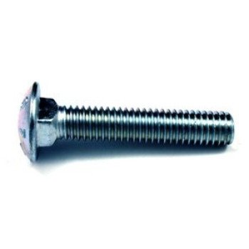 Reliable CBHDG142B Carriage Bolt, 1/4-20 Thread, 2 in OAL, A Grade, Galvanized Steel, Coarse, Full Thread