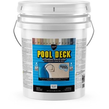 Dyco POOL DECK DYC9050/5 Concrete Stain, White, Liquid, 5 gal