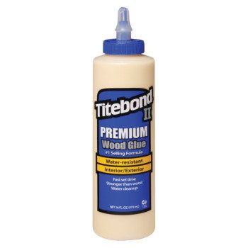 Titebond II 5004 Wood Glue, Yellow, 16 oz Bottle