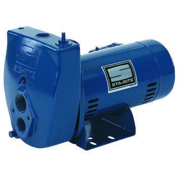 Sta-Rite ProJet Series SLE-1 Jet Pump, 1-Phase, 14.8/7.4 A, 115/230 V, 1 hp, 25 ft Shallow, 70 ft Deep Max Head, Iron