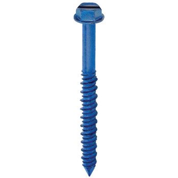 Cobra Anchors 683J Screw, 1/4 in Thread, 2-3/4 in L, Hex, Socket Drive, Steel, Fluorocarbon-Coated, 25 PK