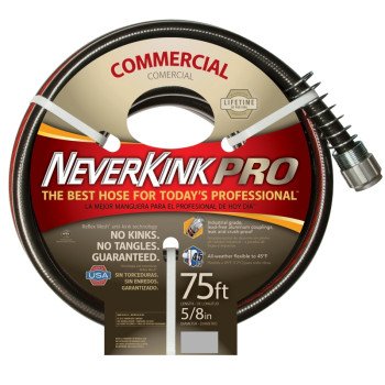 Neverkink PRO Commercial Duty 8845-75 Water Hose, 5/8 in, 75 ft L, Threaded