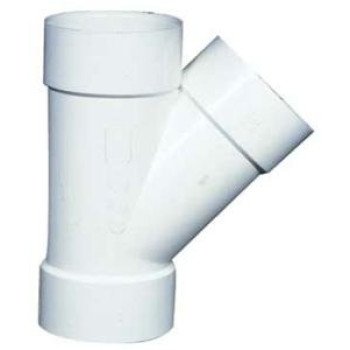 IPEX 040304 Pipe Wye, 4 in, Hub, PVC