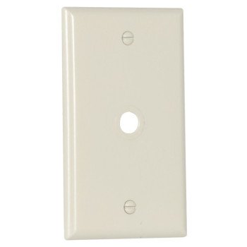 Eaton Wiring Devices 2128LA Wallplate, 4-1/2 in L, 2-3/4 in W, 1 -Gang, 1 -Port, Thermoset, Light Almond