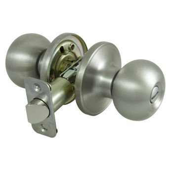 ProSource T9610BRA4V Privacy Lockset, Ball Design, Stainless Steel