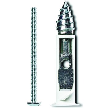 Cobra Anchors 364S Driller Toggle Bolt, 3 in L, Zinc, Chrome Zinc, 100 lb