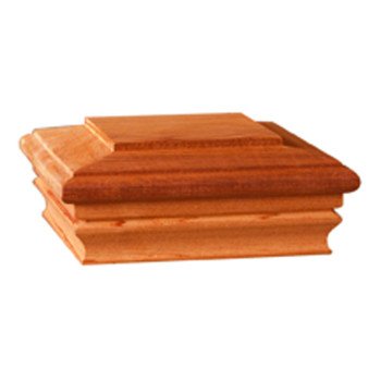 Maine Ornamental 72893 Post Cap, Flat Top, 6 in L, 6 in W, Cedar Wood