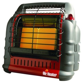 Mr. Heater Big Buddy F274805 Portable Heater, 2 or 20 lb Fuel Tank, Propane, 4000 to 18,000 Btu/hr BTU, Red