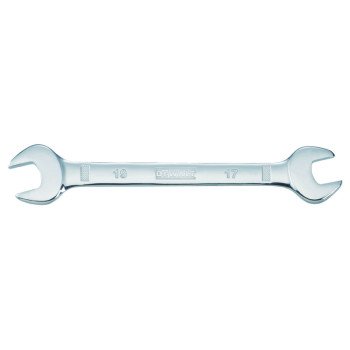 DEWALT DWMT75436OSP Open End Wrench, Metric, 17 x 19 mm Head, 8-11/16 in L, Polished Chrome