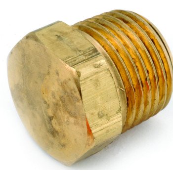 Anderson Metals 756121-06 Pipe Plug, 3/8 in, MPT, Brass