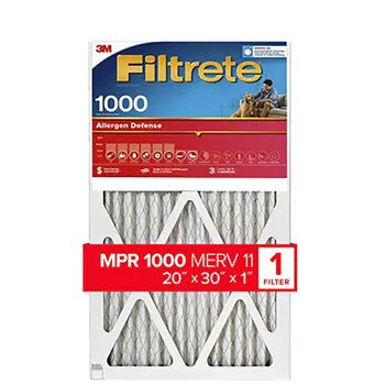 Filtrete 9822DC-6 Air Filter, 30 in L, 20 in W, 11 MERV, 1000 MPR