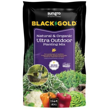 Black Gold 1423001.CFL1.5P Ultra Outdoor Planting Mix, 1.5 cu-ft Coverage Area, 1.5 cu-ft