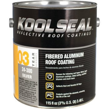 Kool Seal KS0024300-16 Roof Coating, Silver, 1 gal, Pail, Liquid