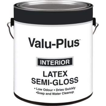 Valspar 456C Latex Paint, Semi-Gloss, Antique White, 1 gal