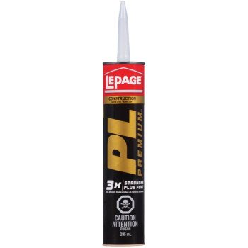 LePage PL Premium 1403221 Construction Adhesive, Tan, 295 mL Cartridge