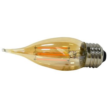 Sylvania 79580 LED Lamp, Decorative, Ultra Vintage, B10 Lamp, 40 W Equivalent, E26 Lamp Base, Dimmable, Warm White Light