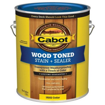 Cabot 140.0019202.007 Wood Stain, Cedar, Liquid, 1 gal, Can