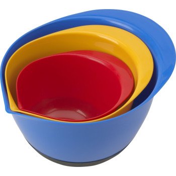 Goodcook 20465 Mixing Bowl Set, 1.5, 3, 5 qt Capacity, Multi-Color