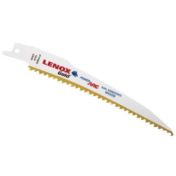 Lenox Gold 21060656GR Reciprocating Saw Blade, 3/4 in W, 6 in L, 6 TPI