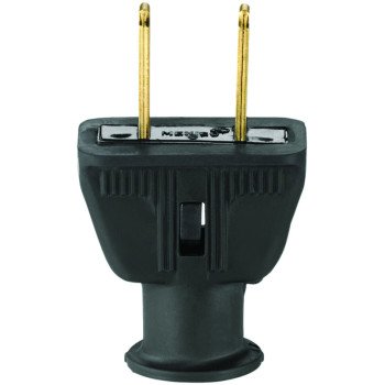 Eaton Wiring Devices 183-6BK-BOX Electrical Plug, 2 -Pole, 15 A, 125 VAC, NEMA: NEMA 1-15, Black