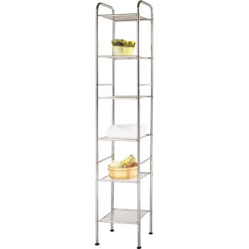 WIRE SHELF 6-TIER CHROME STEEL