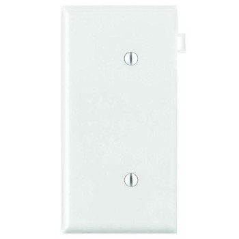 Leviton 905-PSE14-00W Wallplate, 1 -Gang, Thermoplastic Nylon, White, Strap Mounting