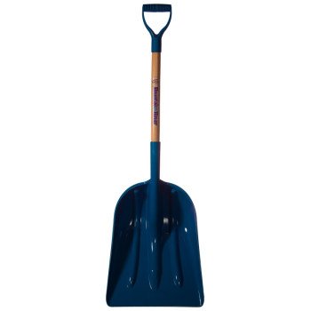 Mount Waldo Plastics 12GSWB Scoop Shovel, 12 in W Blade, Ash Handle