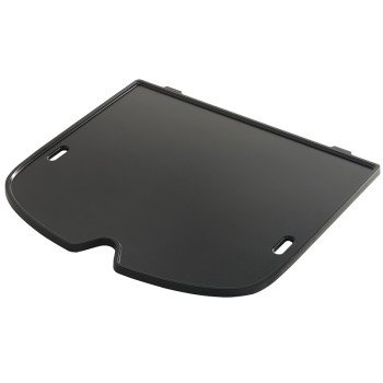 Weber 7034 Griddle, Cast Iron, Black, Porcelain Enamel, For: Weber Traveler Grills