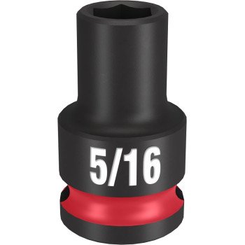 Milwaukee SHOCKWAVE Impact Duty Series 49-66-6102 Shallow Impact Socket, 5/16 in Socket, 3/8 in Drive, Square Drive