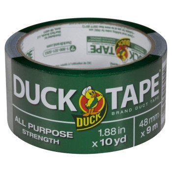 Duck 761288 Duct Tape, 10 yd L, 1.88 in W, Silver