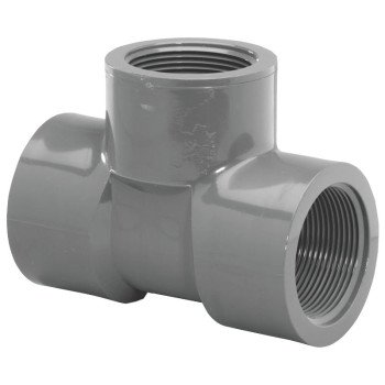 Lasco 805020BC Pipe Tee, 2 in, FIP, PVC, SCH 80 Schedule