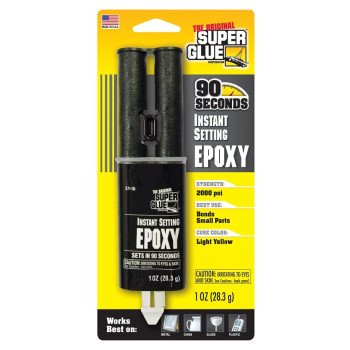 The Original Super Glue SY-IN Epoxy Adhesive, Light Yellow, Liquid, 1 oz, Syringe