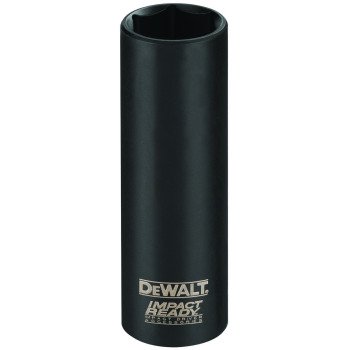 DeWALT IMPACT READY DW2288 Impact Socket, 5/8 in Socket, 3/8 in Drive, Square Drive, 6-Point, Steel, Black Oxide