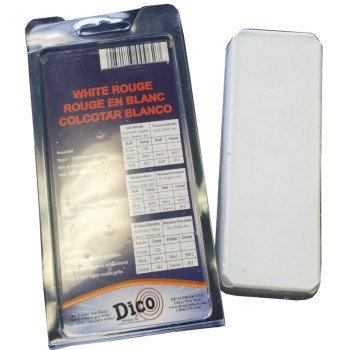 Dico 7100960 Buffing Compound, 1/2 in Thick, White Rouge, White