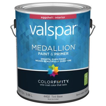 Valspar Medallion 4400 Series 027.0004402.007 Interior Paint, Eggshell Sheen, Tint, 1 gal, Can