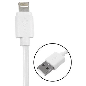 Zenith PM1006U8W Lightning Cable, USB, White, 6 ft L