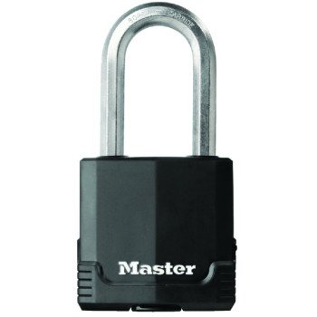 Master Lock Magnum Series M515XKADLH Padlock, Keyed Different Key, 3/8 in Dia Shackle, 2 in H Shackle, Zinc, 2 in W Body