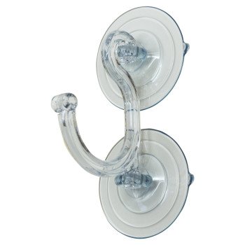 Adams 5750-86-5034 Heavy-Duty Suction Cup Hook, Polycarbonate, Clear