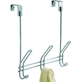 iDESIGN 43912 Coat Rack, Chrome, 8.2 in OAW, 12-1/2 in OAH, Steel