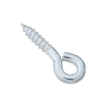 National Hardware N118-190 Screw Eye, #204, 0.216 in Dia Wire, 0.94 in L Thread, 1.94 in OAL, 95 lb Working Load, Steel