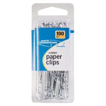 Swingline Work Essentials A70725855 Paper Clip, Jumbo, Silver