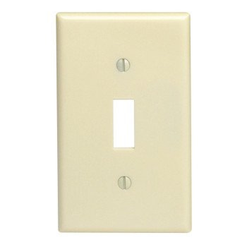 Leviton M25-86001-IMP Wallplate, 4-1/2 in L, 2-3/4 in W, 1 -Gang, Thermoset, Ivory, Smooth