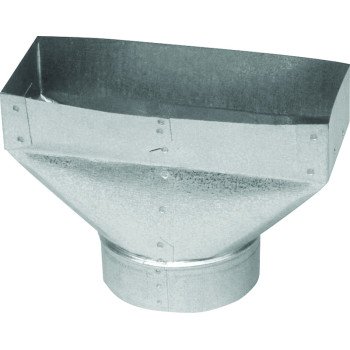 Imperial GV0699-C Wall Register Boot, 2-1/4 in L, 12 in W, 6 in H, Galvanized