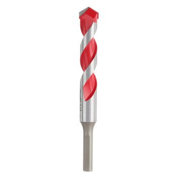 Milwaukee 48-20-9045 Drill Bit, 3/4 in Dia, 6 in OAL, Wide Flute, 3/8 in Dia Shank, 3-Flat Shank